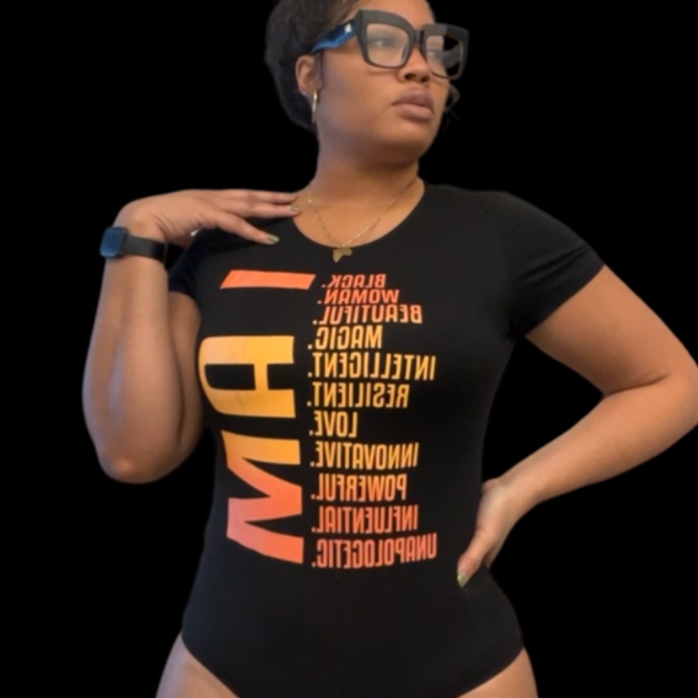 I Am Black Woman Bodysuit